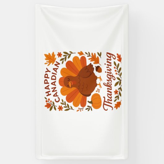 Kanadischer Erntedank Herbstfeier Klassik T Banner (Vertikal)