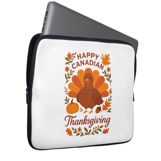 Kanadischer Erntedank Herbstfeier Klassik T Laptopschutzhülle (Vorne Rechts)