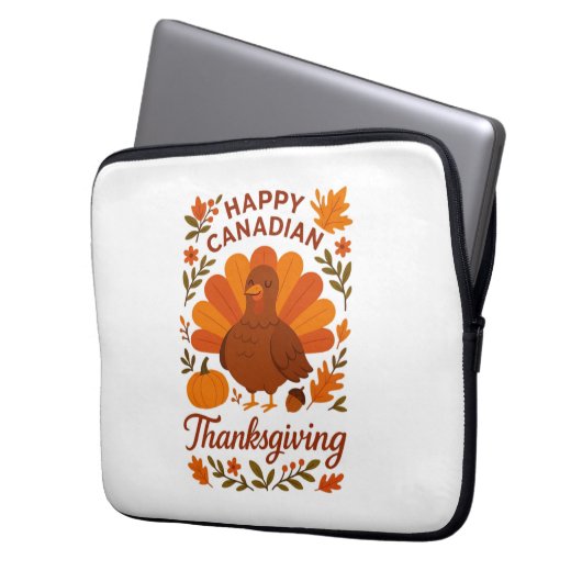 Kanadischer Erntedank Herbstfeier Klassik T Laptopschutzhülle (Vorderseite Links)
