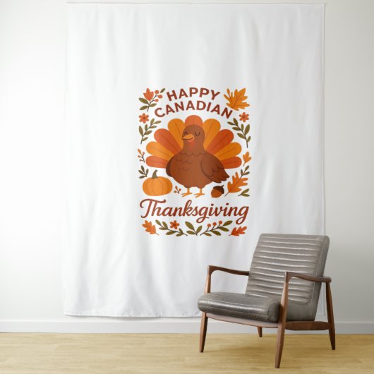 Kanadischer Erntedank Herbstfeier Klassik T Wandteppich (Beispiel)