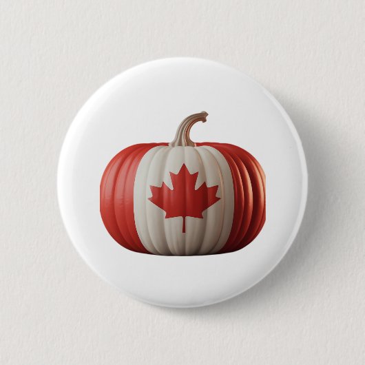 Kanadischer Erntedank Pumpkin Maple Leaf über Button (Vorderseite)
