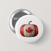 Kanadischer Erntedank Pumpkin Maple Leaf über Button (Vorne & Hinten)