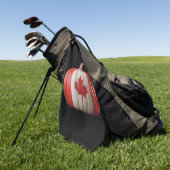 Kanadischer Erntedank Pumpkin Maple Leaf über Golfhandtuch (Gras)