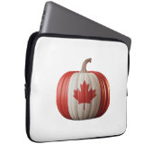 Kanadischer Erntedank Pumpkin Maple Leaf über Laptopschutzhülle (Vorne Rechts)