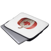 Kanadischer Erntedank Pumpkin Maple Leaf über Laptopschutzhülle (Vorne Knopf)