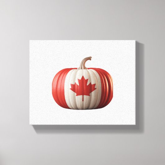 Kanadischer Erntedank Pumpkin Maple Leaf über Leinwanddruck (Vorderseite)