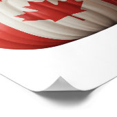 Kanadischer Erntedank Pumpkin Maple Leaf über Poster (Ecke)