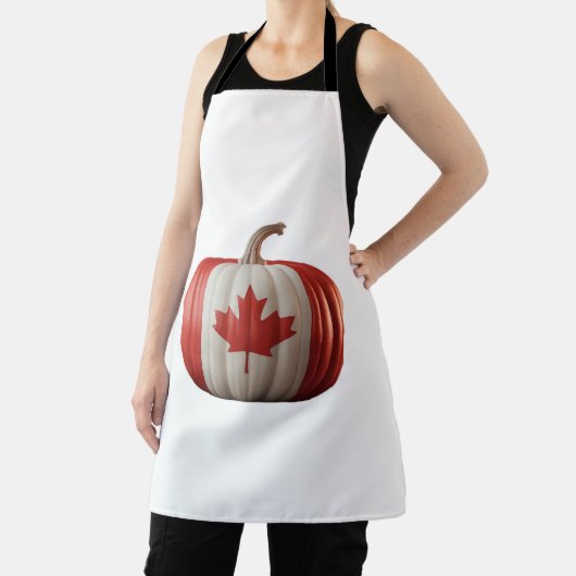 Kanadischer Erntedank Pumpkin Maple Leaf über Schürze (InSitu)