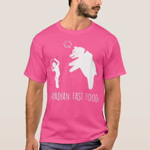 Kanadischer Fast Food Bären Jagd Camping Campers T-Shirt