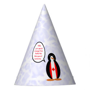 Kanadischer Feiertag Ms. Penguin Talking Partyhütchen