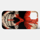 Kanadischer Flaggen-Schädel Case-Mate iPhone Hülle (Rückseite (Horizontal))