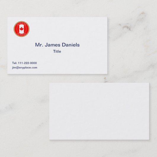 Kanadischer Flaggenschild Visitenkarte (Vorne/Hinten)