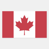 Kanadischer Flaggensticker Rechteckiger Aufkleber (Vorderseite)