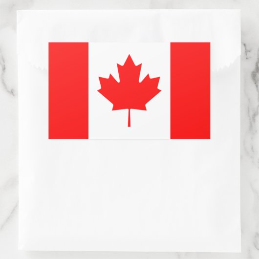 Kanadischer Flaggensticker Rechteckiger Aufkleber (Tasche)