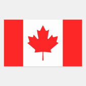 Kanadischer Flaggensticker Rechteckiger Aufkleber (Vorderseite)