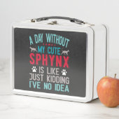 Kanadischer Frisör Sphynx Cat Owner Funny Sprichwo Metall Brotdose (Beispiel)