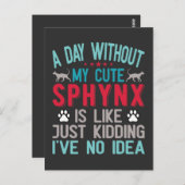 Kanadischer Frisör Sphynx Cat Owner Funny Sprichwo Postkarte (Vorne/Hinten)
