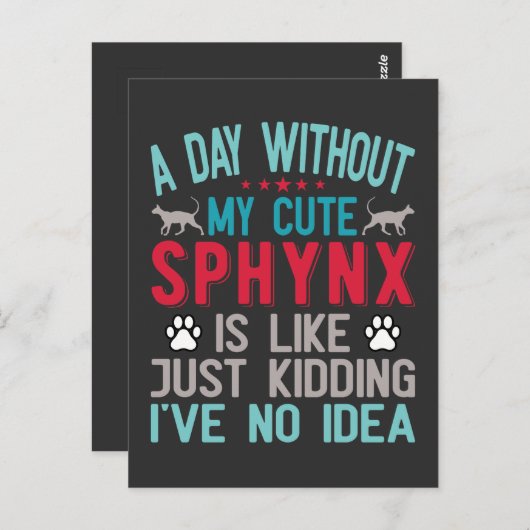 Kanadischer Frisör Sphynx Cat Owner Funny Sprichwo Postkarte (Vorne/Hinten)