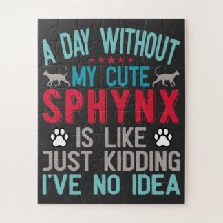 Kanadischer Frisör Sphynx Cat Owner Funny Sprichwo Puzzle