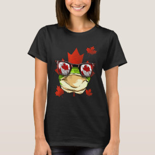 Kanadischer Frosch Ahornbaumblatt Kanadaflagge Tie T-Shirt