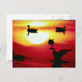 Kanadischer Gänse Postkarte (Vorne/Hinten)
