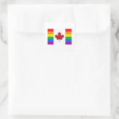 KANADISCHER GAY PRIDE FLAG QUADRATISCHER AUFKLEBER (Tasche)
