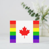 kanadischer Gay Pride Postkarte (Stehend Vorderseite)