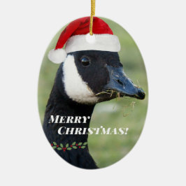 Kanadischer Goose Wear Weihnachtsmannmütze Holiday Keramik Ornament