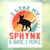 Kanadischer haarloser Sphynx Cat Owner Spaß Fensteraufkleber (Blatt 3)