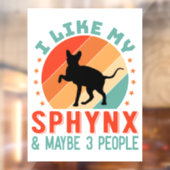 Kanadischer haarloser Sphynx Cat Owner Spaß Fensteraufkleber (Blatt 2)