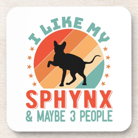 Kanadischer haarloser Sphynx Cat Owner Spaß Getränkeuntersetzer (Vorderseite)