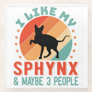Kanadischer haarloser Sphynx Cat Owner Spaß Glasuntersetzer