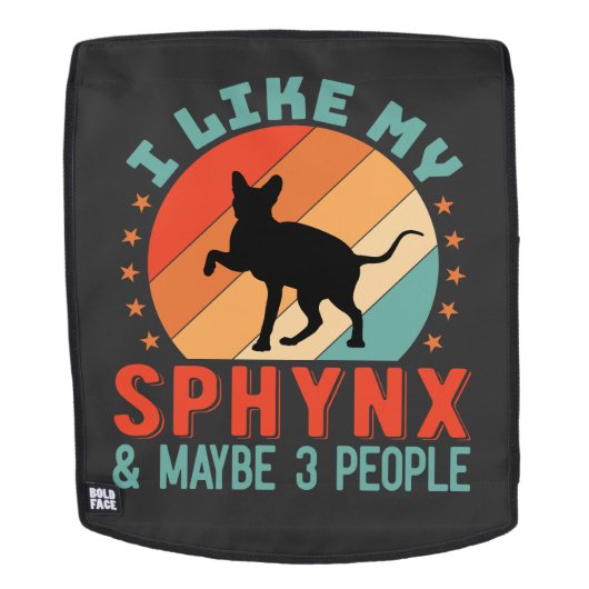 Kanadischer haarloser Sphynx Cat Owner Spaß Rucksack (Abnehmbare Front)