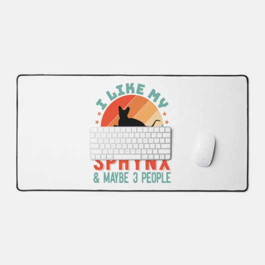 Kanadischer haarloser Sphynx Cat Owner Spaß Schreibtischunterlage (Tastatur & Maus)