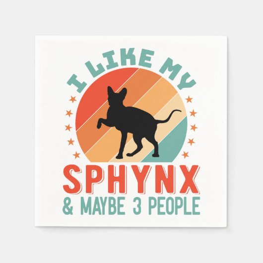 Kanadischer haarloser Sphynx Cat Owner Spaß Serviette (Vorderseite)