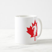 Kanadischer Hockey-Maple-Leaf-Kanadischer Spieler Kaffeetasse (VorderseiteRechts)