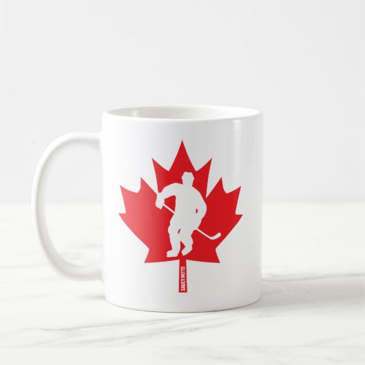 Kanadischer Hockey-Maple-Leaf-Kanadischer Spieler Kaffeetasse (Links)