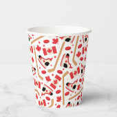 Kanadischer Hockey Pappbecher (Rückseite)