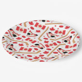 Kanadischer Hockey Pappteller (Schrägansicht)