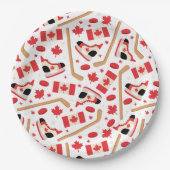 Kanadischer Hockey Pappteller (Vorderseite)