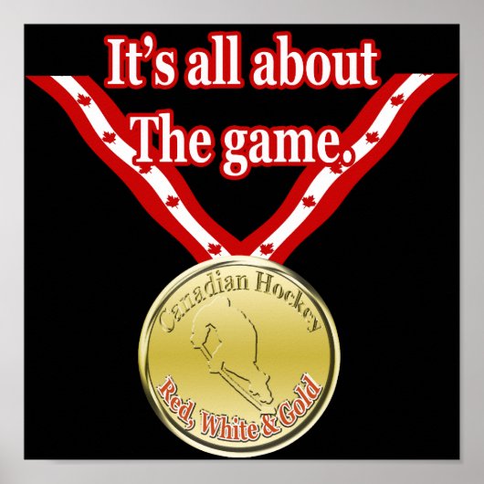 Kanadischer Hockey Poster (Vorne)