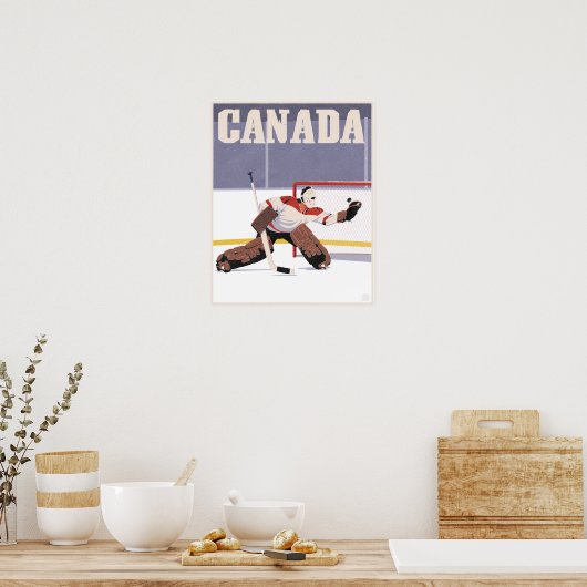 Kanadischer Hockey Poster (Küche)