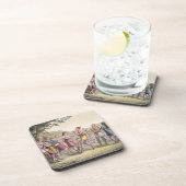 Kanadischer indischer Tanz im Abend (Farbeengra Getränkeuntersetzer (Rechte Seite)