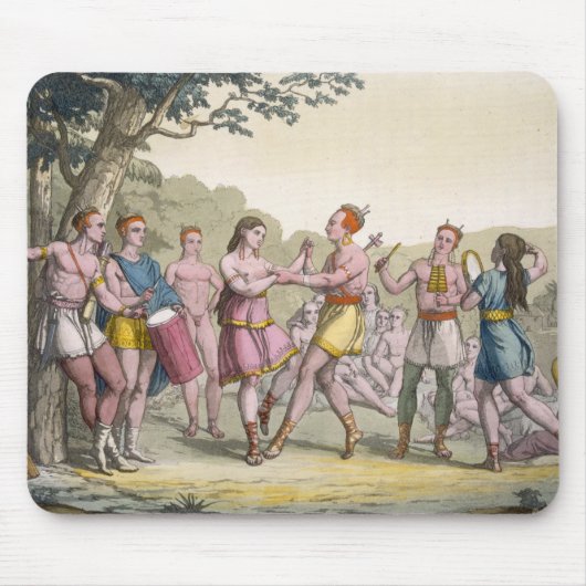 Kanadischer indischer Tanz im Abend (Farbeengra Mousepad (Vorne)