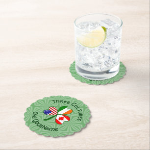 Kanadischer Irisch Amerikanischer Shamrock Persona Untersetzer