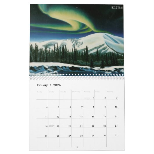 Kanadischer Kalender für Wildtiere und Landschafte (Jan 2026)