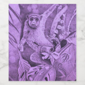 kanadischer Künstler, lila Weinflaschen, Kunst Weinetikett (Einzelnes Label)