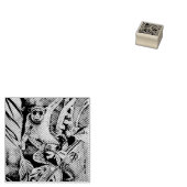 kanadischer Künstler, wilder Affe, lustige Kunstwe Gummistempel (Stempel)