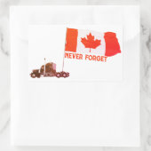 Kanadischer LKW-Konvoi "Never Vergessen" Rechteckiger Aufkleber (Tasche)