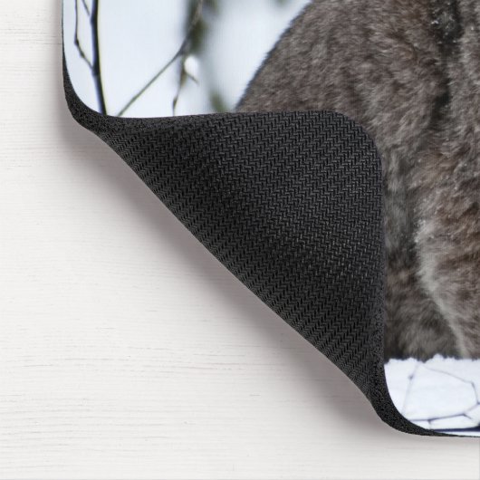 Kanadischer Luchs im Schnee Mousepad (Ecke)